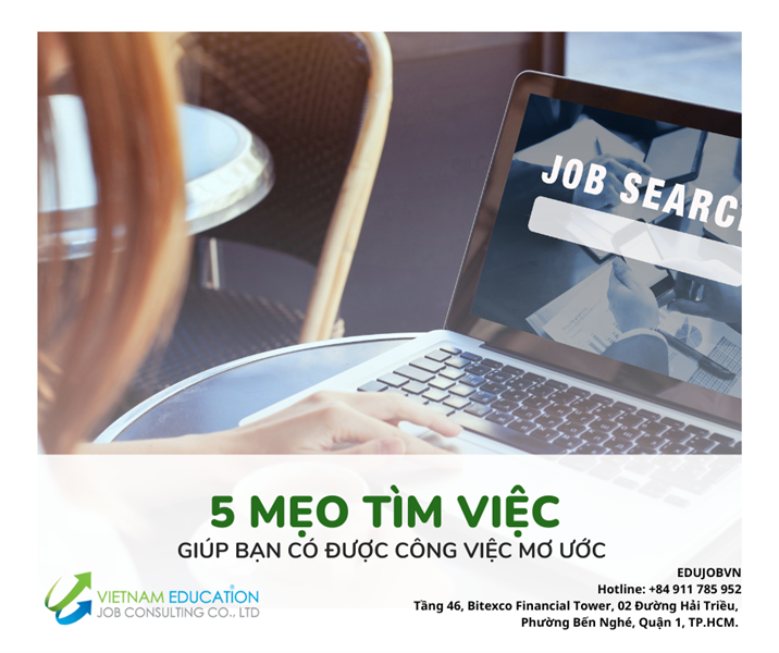 5 MẸO TÌM VIỆC SẼ GIÚP BẠN CÓ ĐƯỢC CÔNG VIỆC MƠ ƯỚC